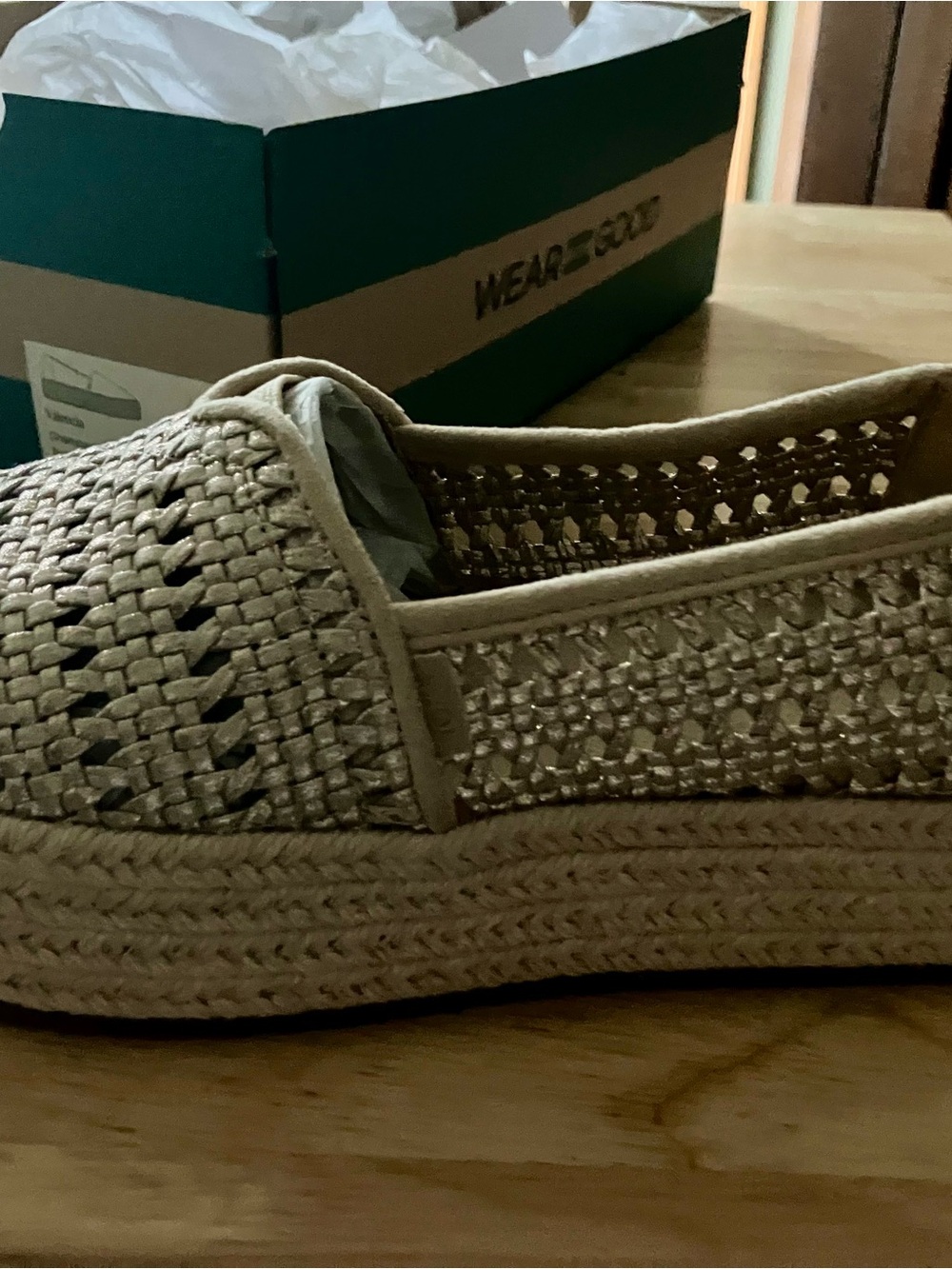 Toms Woven Espadrille Slip-On in Light Beige